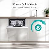 Hisense Fully Integrated Dishwasher Silver D Rated 14 Place Auto Dry view 6