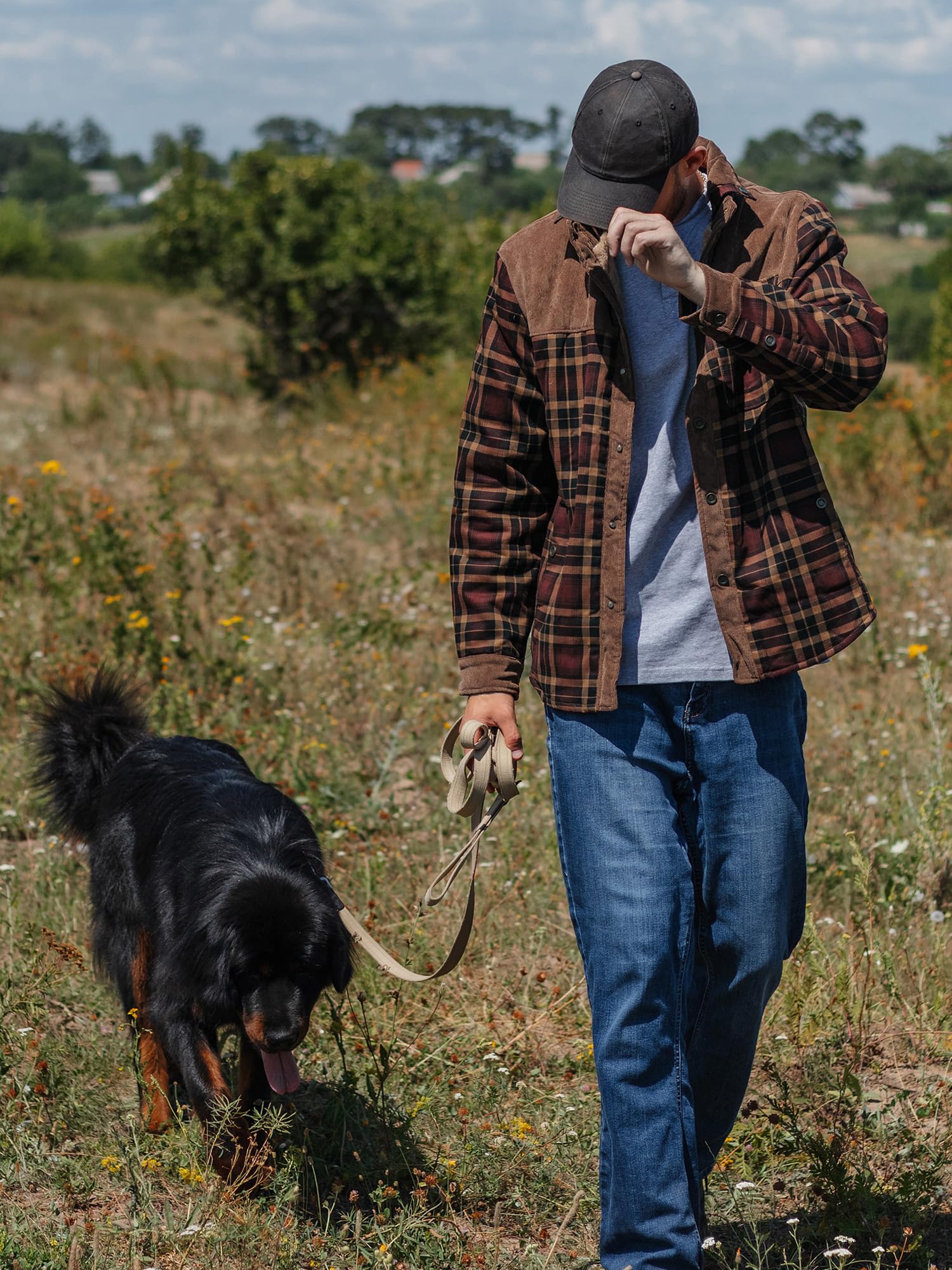 Mr.Stream Men's Outdoor Casual Vintage Long Sleeve Plaid Flannel Button Down Shirt Jacket