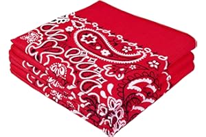 EVERY-VILLE Where EVERYone is Welcome Classic Paisley Bandanas - 3 Pack Gift Set, 100% Cotton, 22x22 Inches