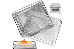Air Fryer Tray Replacement for Cuisinart TOA-28 AFR-25 Toaster Convection Oven, 10.74 * 9.09'' Non-Stick Mesh Air Fryer Stain