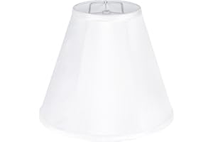 White Bell Lamp Shades Medium lamp shade for Table Lamp 6"Top x 13"Bottom x 9.8"High(Spider)Traditional Lampshades for Table & Bedside Lamp -Replacement Lampshade,Assembly Required -Handmade By GO&SO
