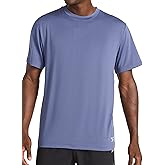 Reebok Mens Sonic Bolt Short Sleeve Crewneck T-Shirt, Standard Fit, Lightweight Cool Touch Jersey Fabric