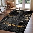 RELEANY Washable Area Rugs 3'x5' Non-Slip Modern Abstract Soft for Living Room Entryway Bedroom Kitchen, Print Pattern, Dark