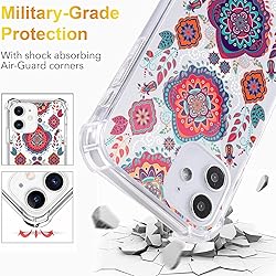LuGeKe Mandala Pattern Case for iPhone 11,Flower