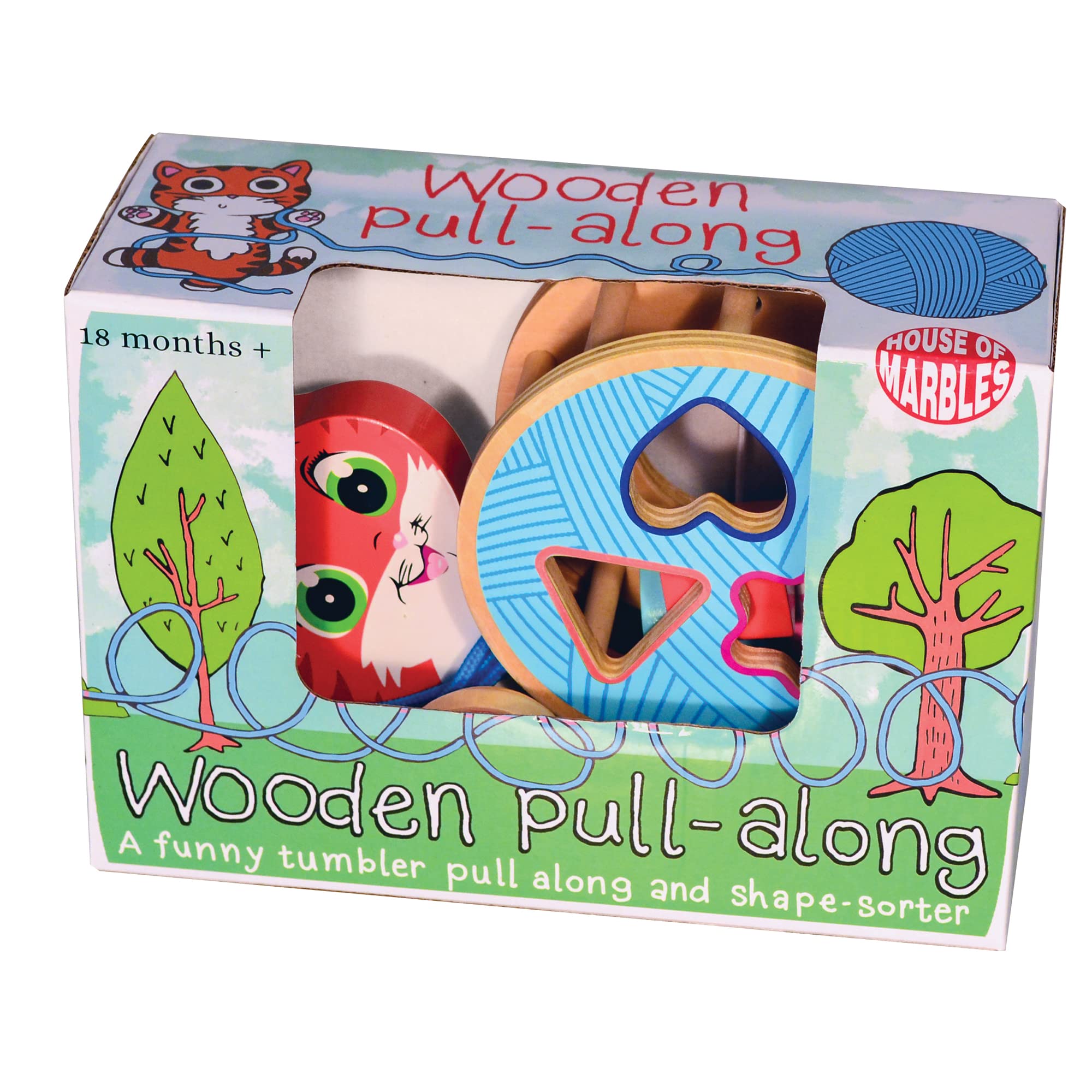 Kitten Wooden Tumbler | House of Marbles