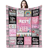 BDASWLY Teacher Gifts,Teachers Appreciation Gifts, Teachers Blanket 60"x50", Gift for Teacher's Day/Christmas