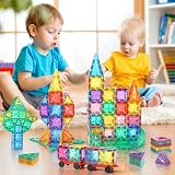 Lovchil Magnetic Tiles STEM Blocks 61PCS Education Set for Kids 3 4 5 6 view 5