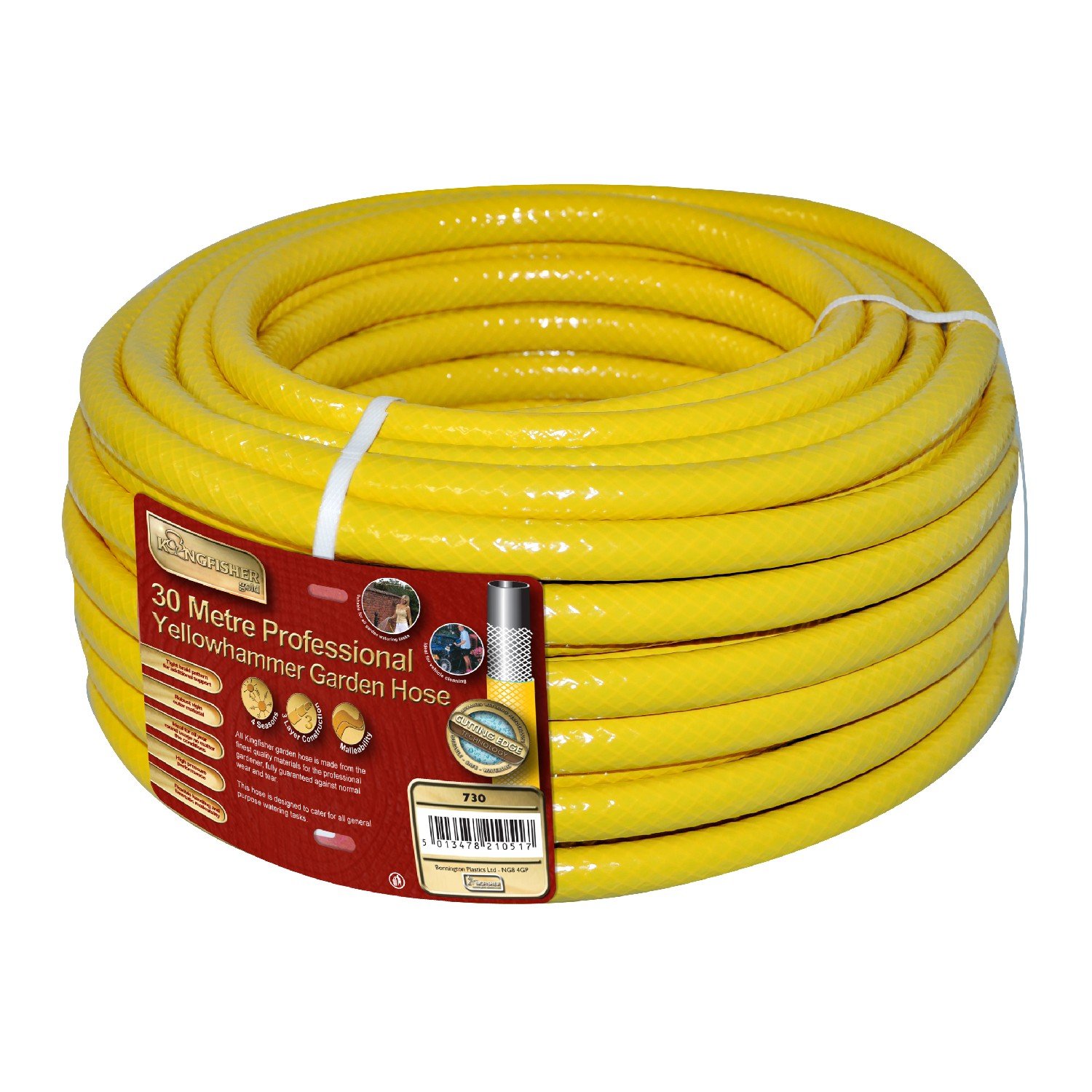 Kingfisher 730 30 m Pro Gold Reinforced Garden Hose - Yellow