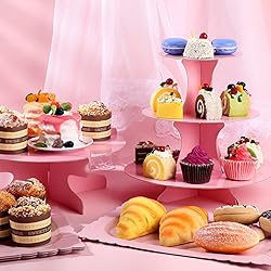 7 Pieces Cake Stand Set 3-Tier Cardboard Cupcake