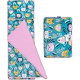 Wildkin Kids Velour Nap Mat – Soft, Cozy, Convenient for Daycare & Preschool – Party Animal