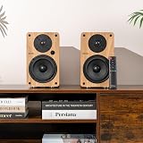 Roxel Onyx Active Bookshelf Speakers 100W RMS HDMI ARC Oak view 5