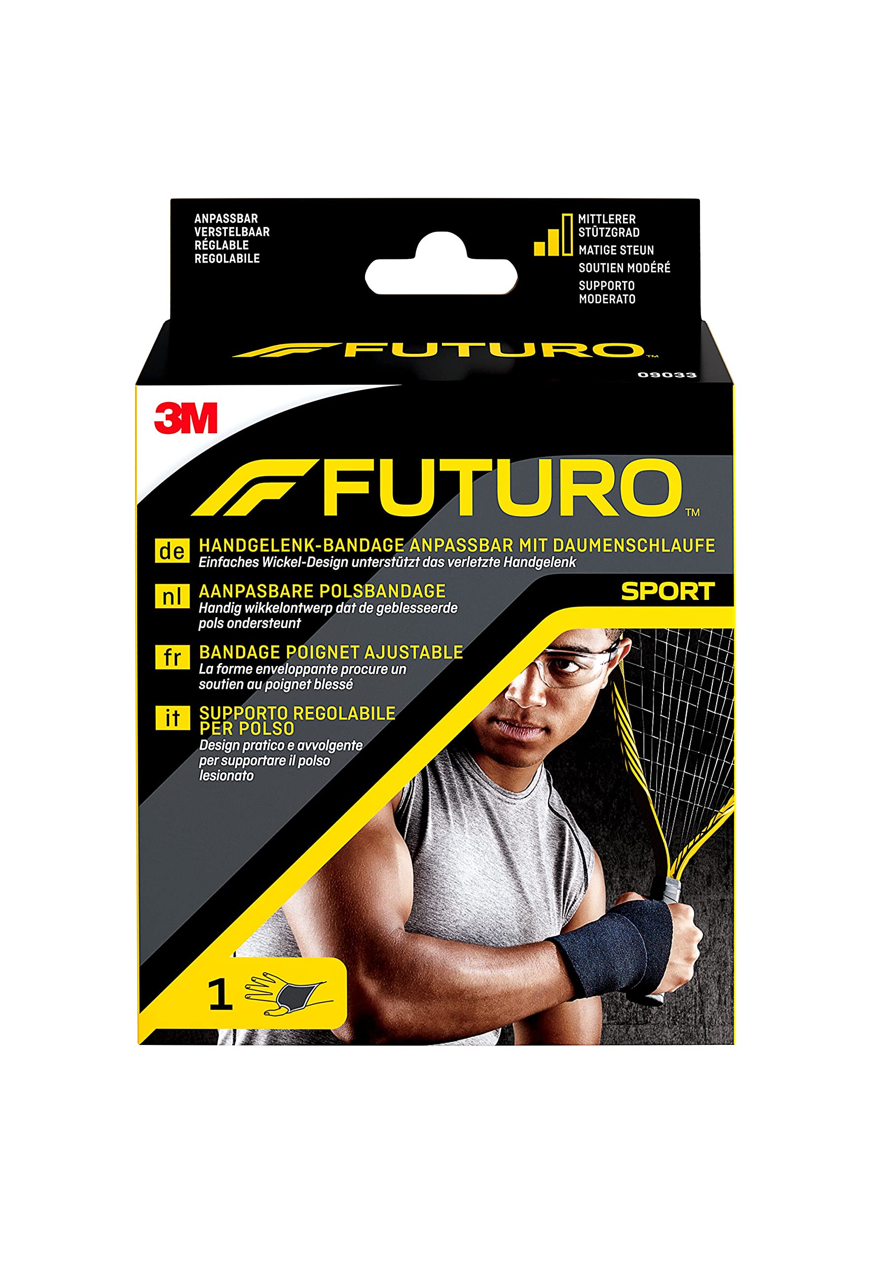 Futuro Sport FUT09033 Wrist Brace Can Be Worn on Either Side One Size Fits All