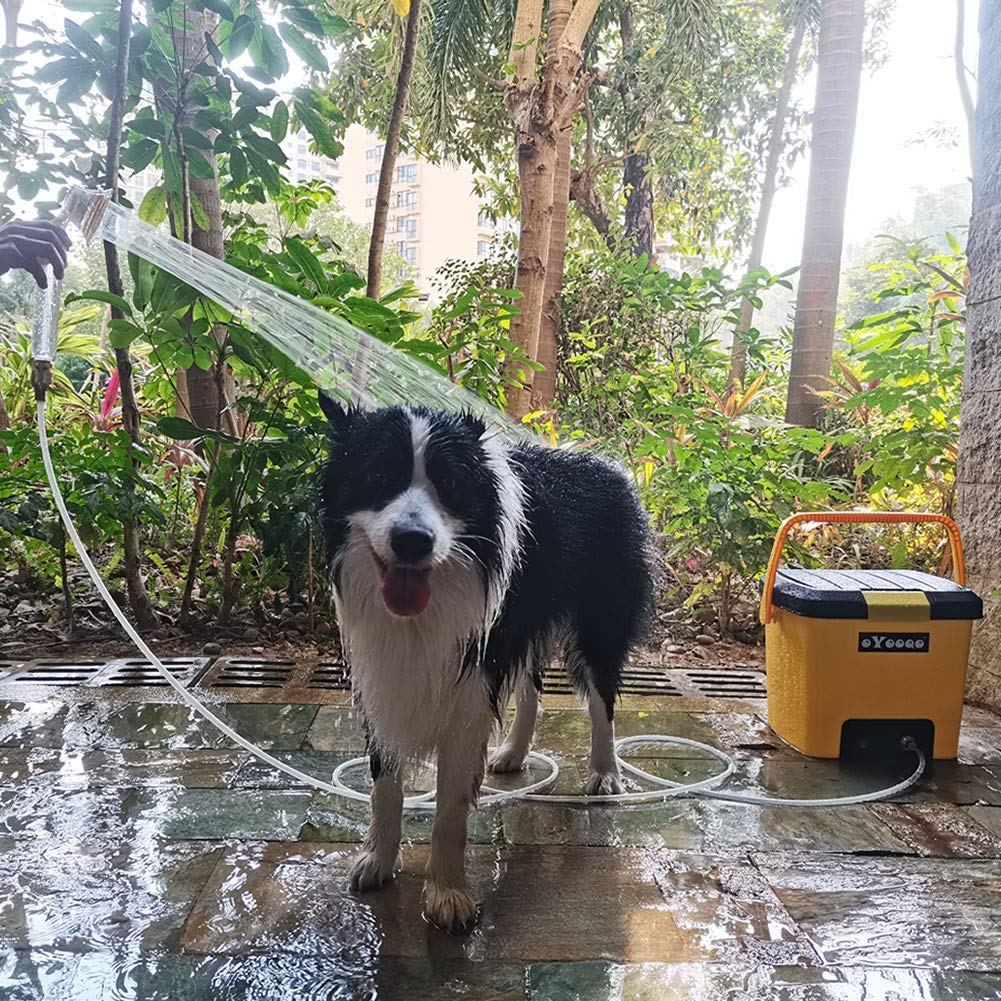 OYOOQO Pet Shower Electric Pressure Portable Outdoor Camping Shower