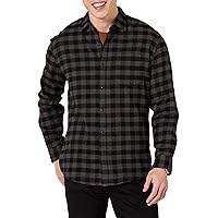 Camisa De Trabajo A Cuadros Lucky Brand Para Hombre - Manga Corta, Popelina De Algodón, Estilo Casual