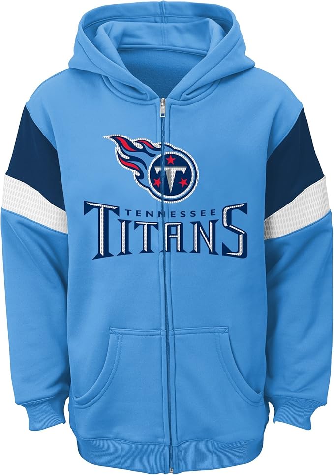 Amazon.com : NFL Tennessee Titans Youth Full Zip Fleece Hoodie, Small, Light Blue : Clothing