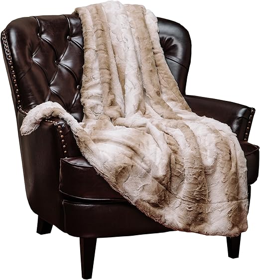 Amazon Com Chanasya Fuzzy Faux Fur Elegant Throw Blanket