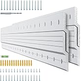 unlumm Aluminum French Cleat, 30 inch-2 Pairs Heavy Duty Z Clips Hanger | Support 200 lbs, Picture, Mirror Headboard Hangers, Concealed Hanging System, Interlocking Wall Mounting Bracket Hardware Kit