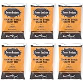 Farmer Brothers Instant Creamy Country Gravy Mix, 1.5 Pound (Case of 6) | Makes 1.1 gallons per bag, just add water, smooth lump-free texture, add sausage for biscuits &amp; gravy, flexible batch sizes