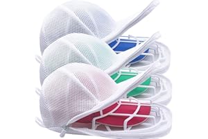 MCHKJ 3 Pack Hat Washer for Washing Machine - Hat Cage for Washing, Hat Laundry Wash Bags for Baseball Caps, Hat Cleaner for Washing Machine or Dishwasher, Cap Washer Frame for Flat & Curved Hats
