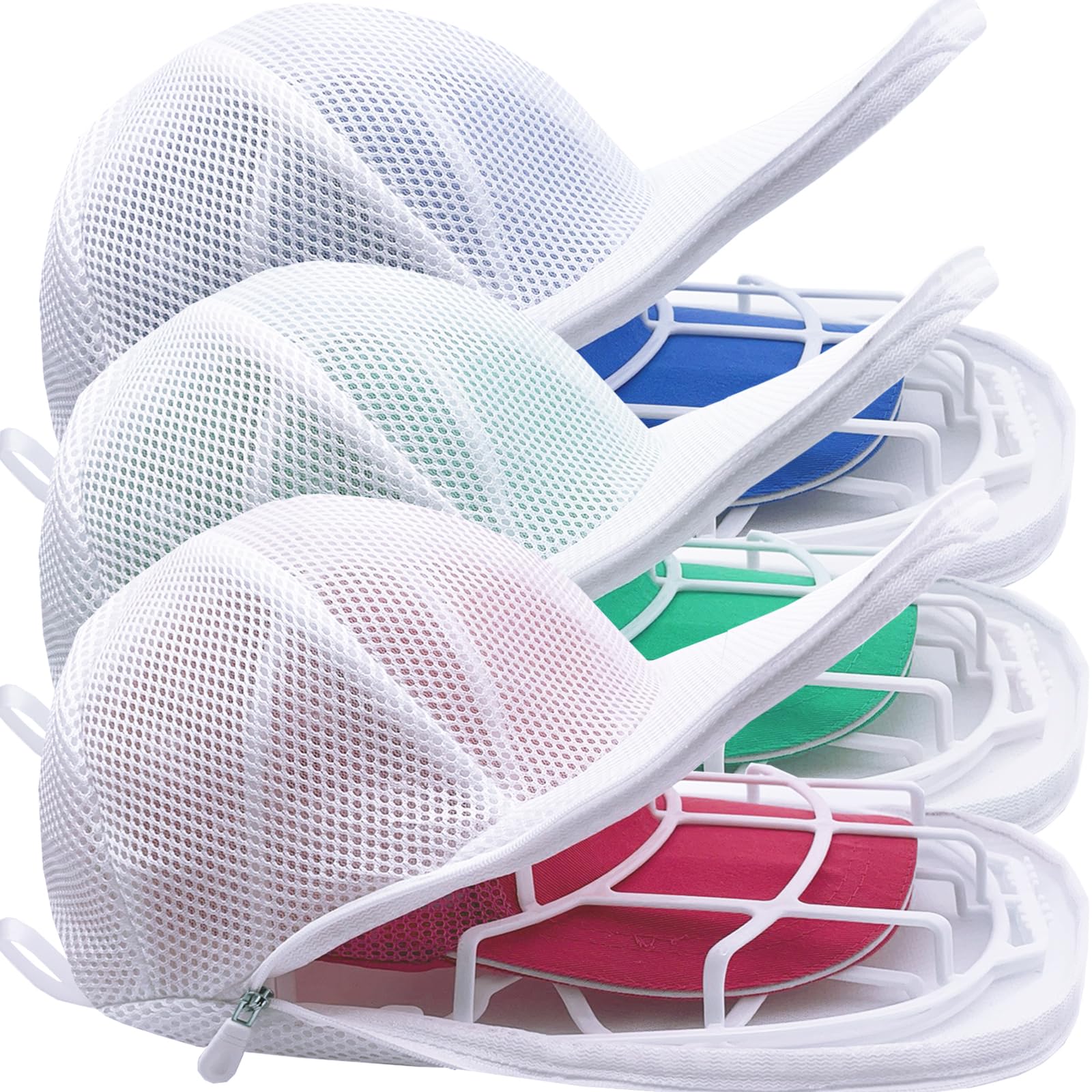 Photo 1 of MCHKJ 3 Pack Hat Washer for Washing Machine - Hat Cage for Washing, Laundry Wash Bags for Baseball Caps, Hat Cleaner for Washing Machine or Dishwasher, Cap Washer Frame for Flat & Curved Hats