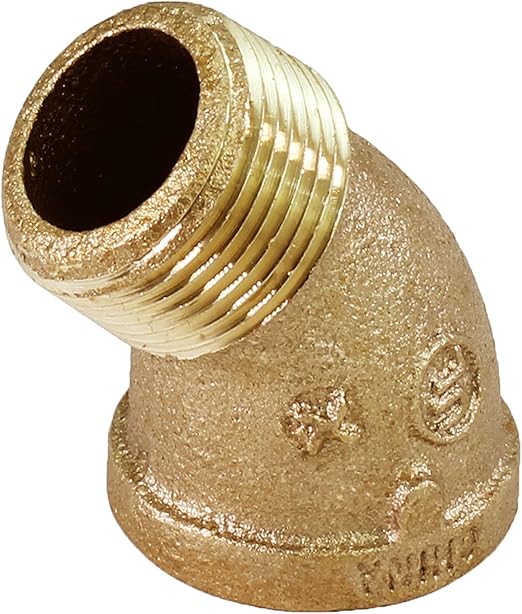 Everflow BRSN0014NL 1/4Inch Brass Street Elbow 90 Degrees Lead Free