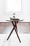 Edloe Finch - Gus Small End Table for Living Room - Mid Century Modern End Table - Round - Walnut Wood