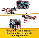 LEGO Creator 3in1 Flatbed Truck with Helicopter 31146 7+ Vehicle Toy Set view 4