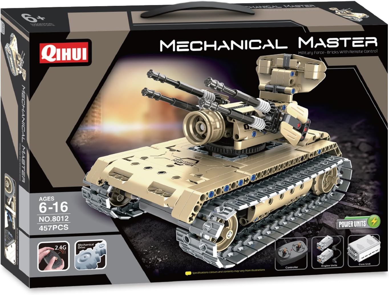 Qihui Tech Bricks R/C Anti-Aircraft Tank Kit R/C Vehicle