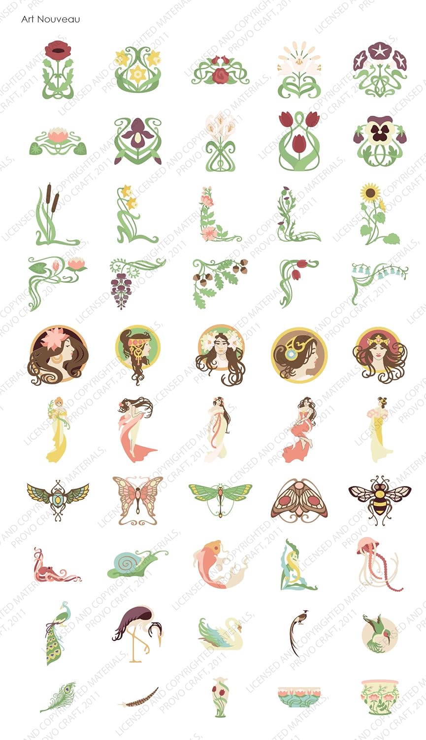 Amazon Com Cricut Art Nouveau Cartridge