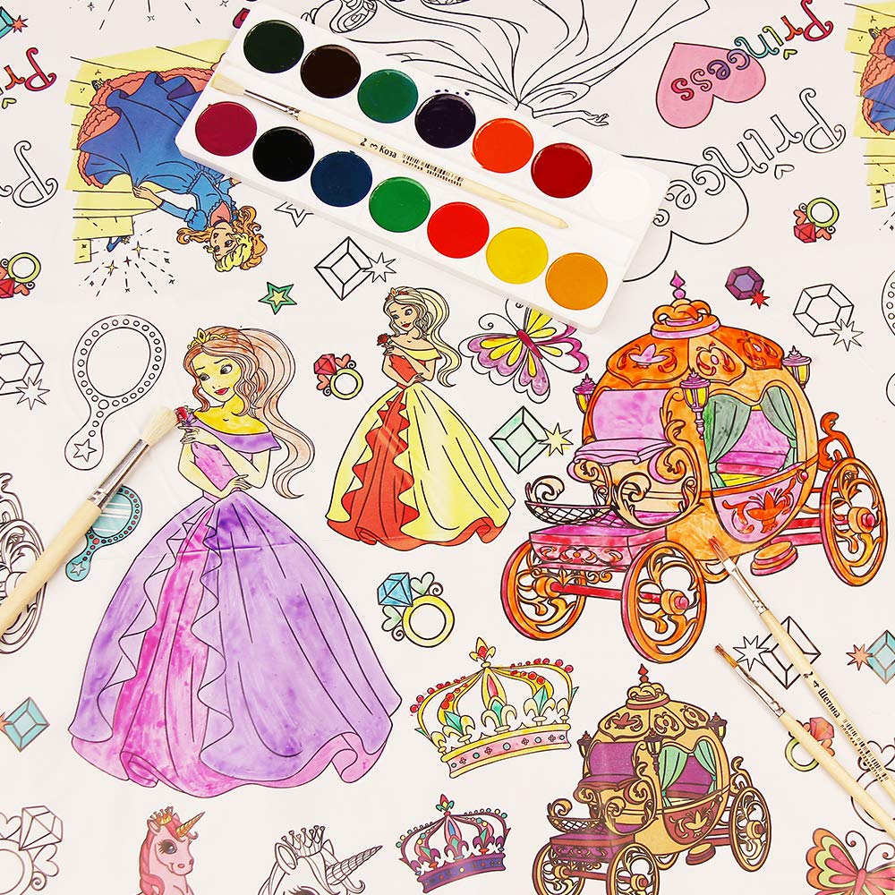Coloring Tablecloth Princess