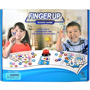 Trinkets & More - Fingers Up Game Unique Board Game | Family Board Games for Kids and Adults | Best Educational Board Games 3 + Years