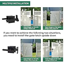JUBEST Double Side Gate Latch, Heavy Duty Swinging