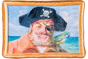Silver Buffalo Spongebob Squarepants Featuring Captain Painty The Pirate 45" x 60" Fleece Throw, Soft and Cozy Blanket, 180 GSM