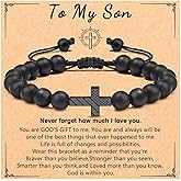 CXLDTE Teen Boy Gift Cross Bracelet for Son Grandson Nephew