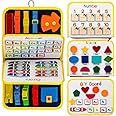 HarVow Busy Book for Toddlers, Montessori Home Teach Life Skills & Learning Skills for Kids 2-4, Montessori Educational Toys, Sensory Autism Toys, Preschool Learning Activity for Boys & Girls Age 1-3