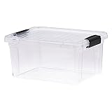 Superio Clear Storage Box with Lid, 6.75 Quart