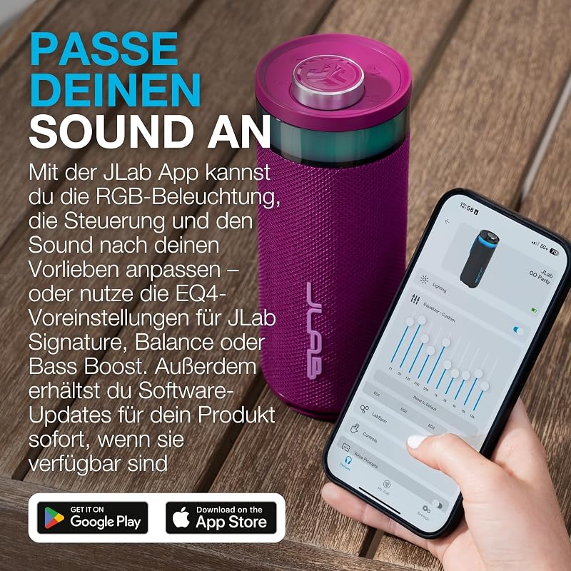 Go Party Tragbarer Bluetooth Lautsprecher 16H+ Akku, Mulberry