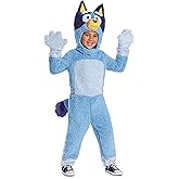 Deluxe Bluey Toddler Costume with Headpiece & Tail - Officially Licensed Kids Bluey Outfit for Halloween & Play