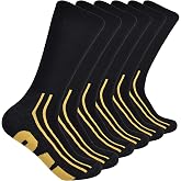 Caterpillar Men's 6-Pack Half Cushioned Crew Socks