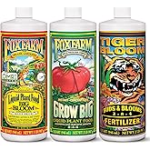 FoxFarm Fertilizer Soil Trio Liquid Nutrient: Tiger Bloom, Grow Big, Big Bloom Quart Bottles - (Pack of 3-32 oz)