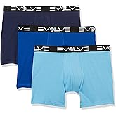 EVOLVE Men's Cotton Stretch 3 Pack 6'' Boxer Briefs