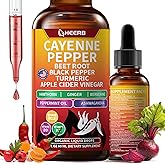 Vascu Flow Cayenne Pepper Drops Chile de Cayen | k2 d3 Vitamin Supplement,Organic Hawthorn, Beet Root Powder, Turmeric, Berberine,Cinnamon Ginseng for Metabolism, Circulation,Heart & Vascular Wellness