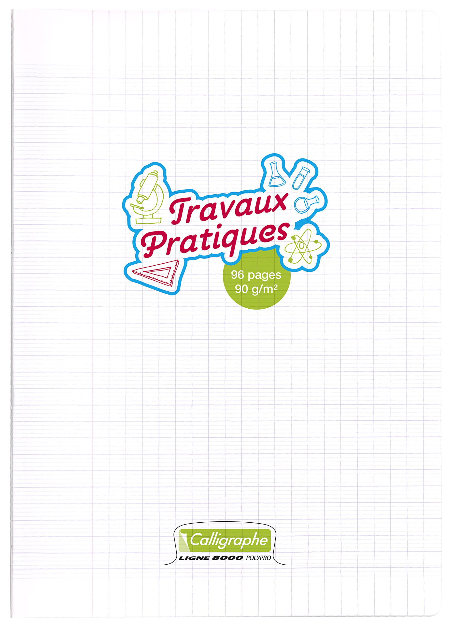 Calligrapher 18187C Notebook of Tratic Work Stapled Colourless (Clairefontaine) - A4 21x29,7cm - 96 Seyes + Plain Pages - White Paper 90 g - Transparent Cover