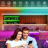 Mexllex 20m LED Strip Lights with Remote Bluetooth RGB Music Sync Timing view 7