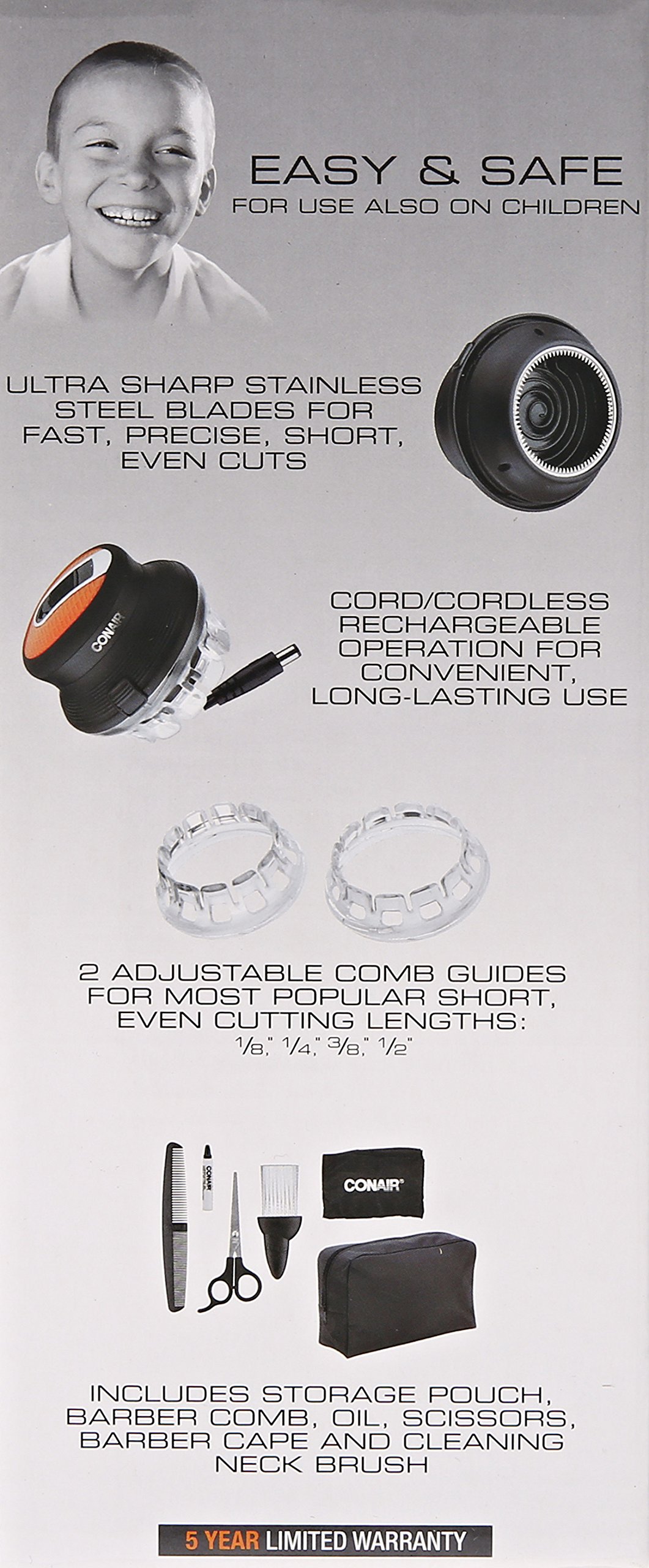 Galleon Conair Even Cut Rotary Hair Cut Cutting System; Black