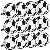 Reginary 12 Pcs Soccer Cosmetic Snack Bag Goodies Gifts Accessories for Makeup Bags Soccer Clear PVC Cheer Case Toiletry Zipper Pouch Waterproof Travel Handbag Purses Organizer for Team Gift