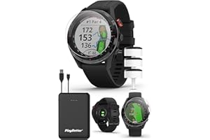 Garmin Approach S62 (Black Bundle) Premium Golf GPS Watch - Built-in Virtual Caddie, Mapping & Full Color Screen - Bundle with 3 Club Tracking Sensors, PlayBetter Screen Protectors, & Portable Charger