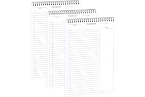 KAICN To Do List Notepad, Undated Daily To Do List Notebook with 60 Sheets Task Planning Pads, Waterproof Cover/Twin-Wire Binding To do List Planner for Office/School Supplies, A5(5.5" X 8.5") - 3PCS/Set
