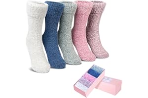 SISOSOCK Fuzzy Cozy Warm Socks for Women-Winter Home Thick Wool Soft Sleeping Socks-Perfect Gifts for Women