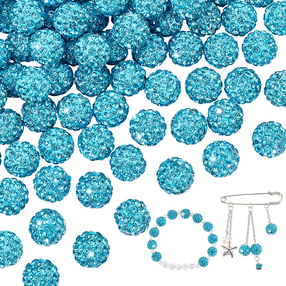 Lot De 100 Perles En Verre Satiné Blanc 10mm - Rondes, Pour Bijoux DIY, Création, Décoration - Avec Boîte De Rangement